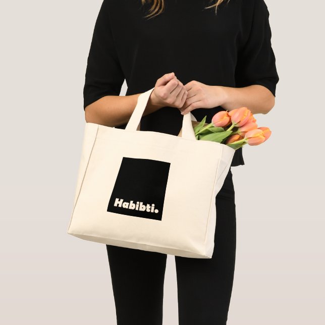 Habibti text design  mini tote bag (Front (Product))