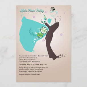 Habillée invitation (bleue) de couples