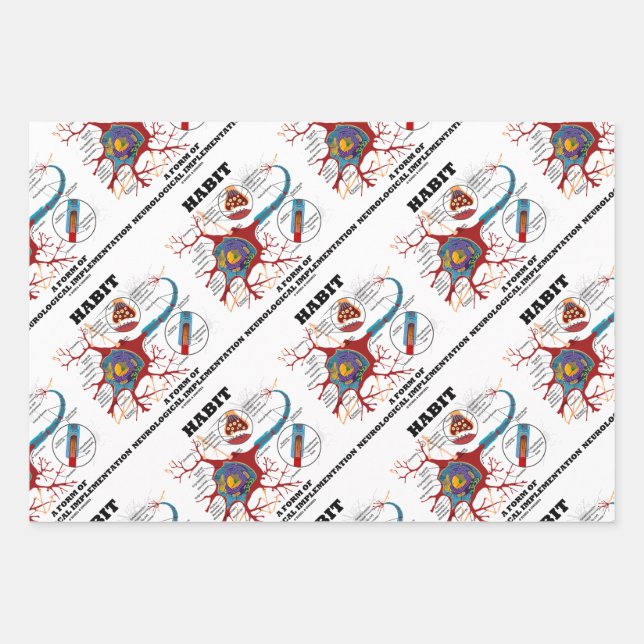 Habit A Form Of Neurological Implementation Neuron Wrapping Paper Sheet (Front)
