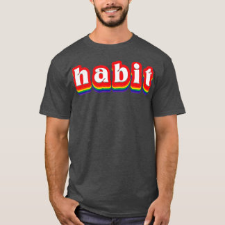 Habit Retro Rainbow Typography T-Shirt