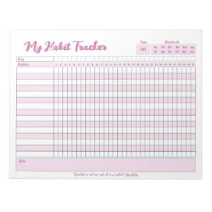 Habit Tracker Fully Customizable Notepad