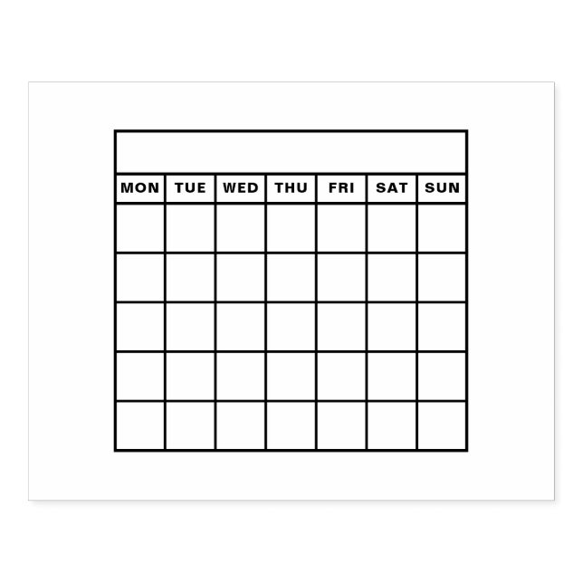 Habit tracker monthly calendar bullet journal rubber stamp (Imprint)