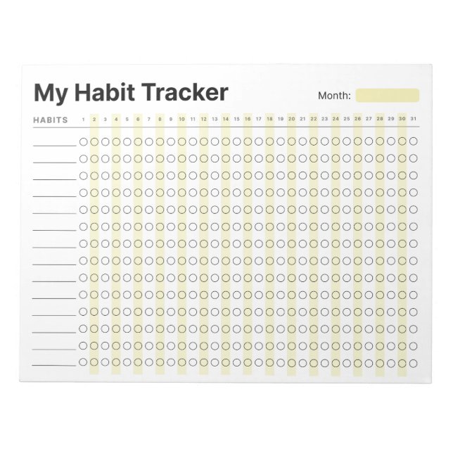 Habit Tracker Notepad (Front)