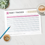 Habit Tracker Notepad<br><div class="desc">Track your monthly, weekly, and daily habits with this habit tracker. Use it to start new healthy habits or stop bad habits. You'll be able to reach your goals in no time!</div>