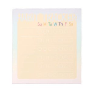 Habit Tracker (Orange Pastel Rainbow) Notepad