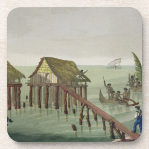 Habitations of the Papu Tribe, Rawak, plate 22 fro Coaster