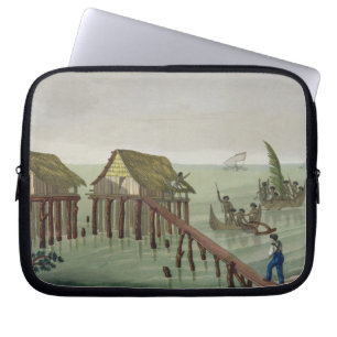 Habitations of the Papu Tribe, Rawak, plate 22 fro Laptop Sleeve