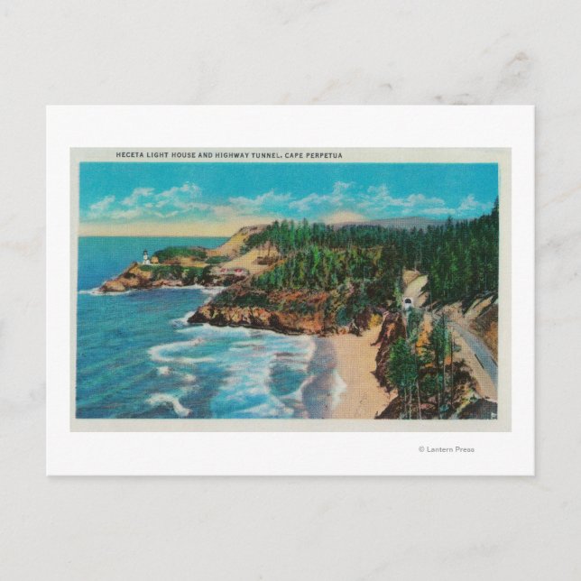 Hacenta Head Lighthouse and Cape PerpetuaCoast Postcard (Front)