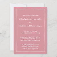 Hacienda Rose Minimalist Wedding Invitations