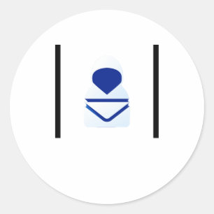 Hack Check Hoodie Classic Round Sticker