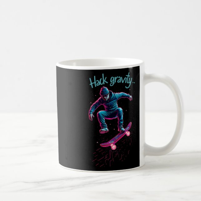 Hack Gravity Skateboarding Skating Skater Hacker C Coffee Mug (Right)