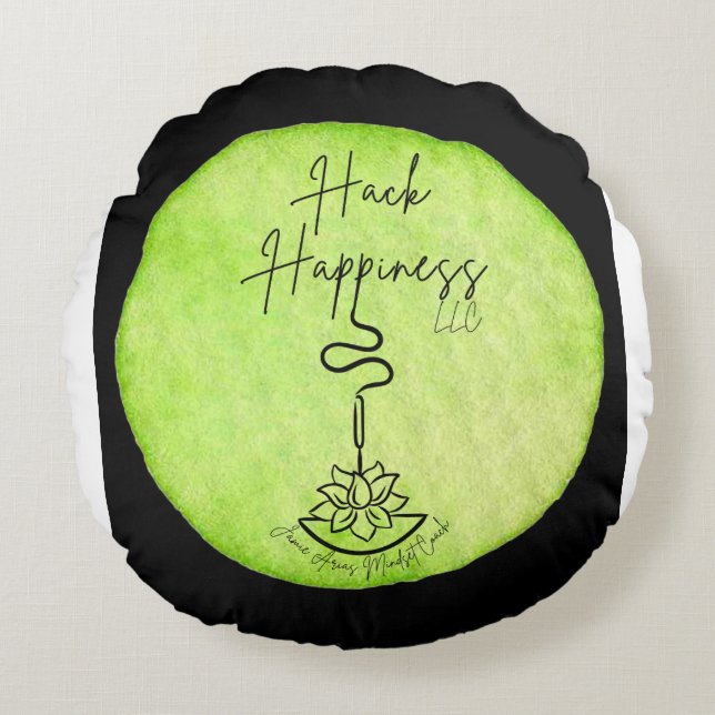 Hack Happiness Meditation Pillow (Front)