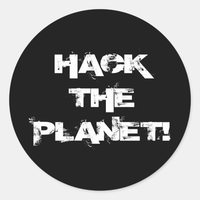 Hack the Planet autocollant (Devant)
