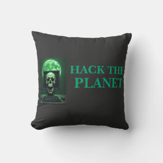 HACK THE PLANET – Digital Domination Starts Here Throw Pillow
