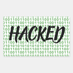 HACKED Binary Code Sticker
