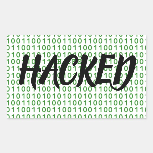 HACKED Binary Code Sticker (Front)