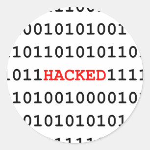 Hacked Code Classic Round Sticker