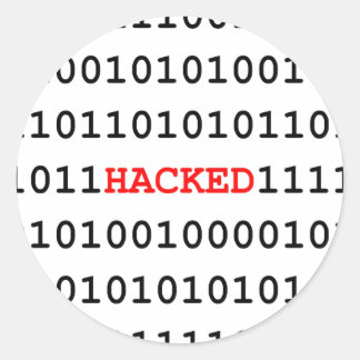 Hacked Code Classic Round Sticker