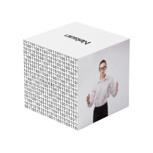 HACKED Computer Binary Code Custom Two Photo Cube