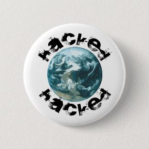 Hacked Planet Earth 2 Inch Round Button