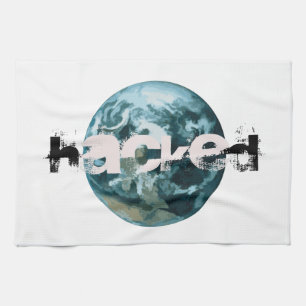 Hacked Planet Earth Kitchen Towel