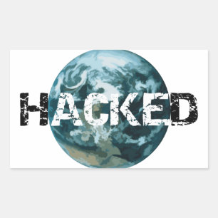 Hacked Planet Earth Sticker