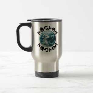 Hacked Planet Earth Travel Mug