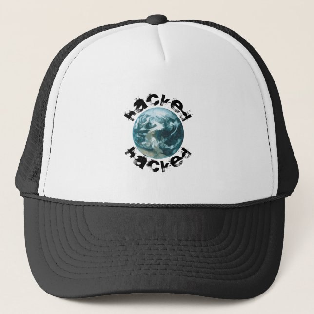 Hacked Planet Earth Trucker Hat (Front)