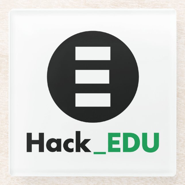 HackEDU Glass Coaster (Front)