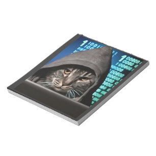 Hacker Black Cat Notepad