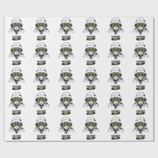 Hacker Cat Cyber Gamer Coder Funny Tech Wrapping Paper