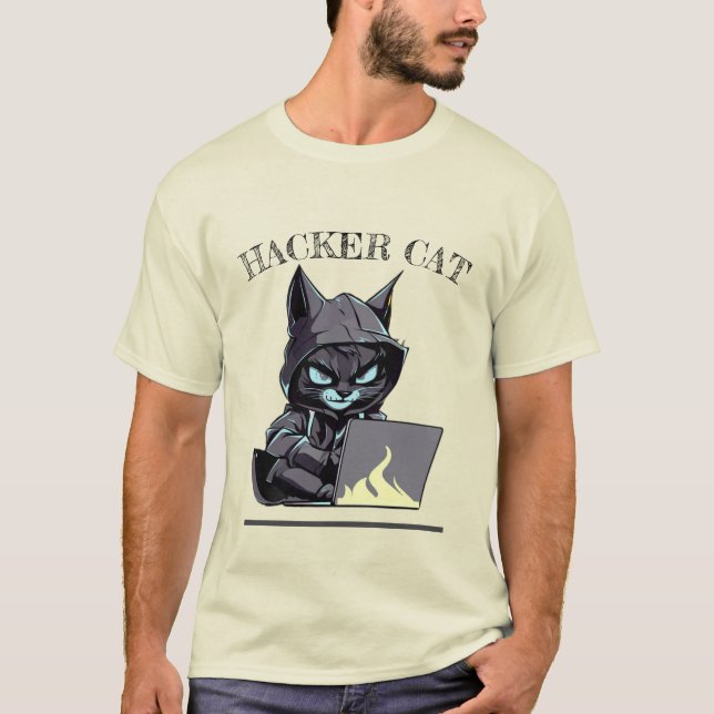 Hacker Cat T-Shirt (Front)