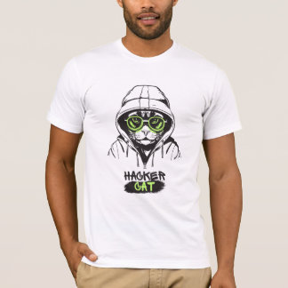 "Hacker Cat" T-shirt Design
