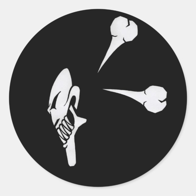 hacker classic round sticker (Front)