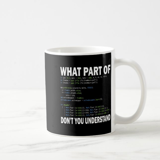 Hacker Computer Programmer Apparel Coding What Par Coffee Mug (Right)