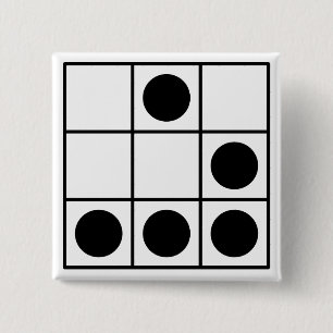 Hacker Emblem 2 Inch Square Button