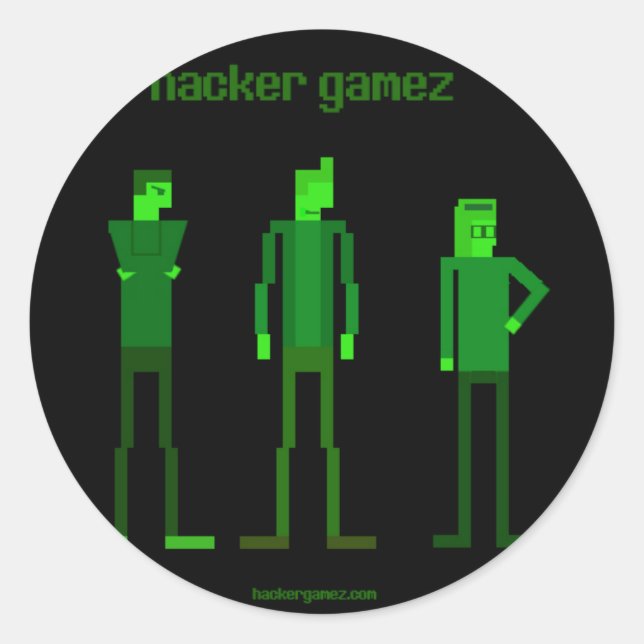 Hacker Gamez Logo Sticker (Front)