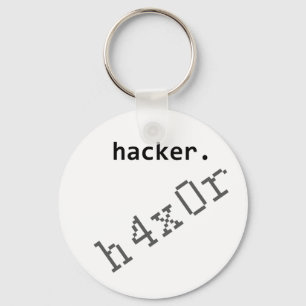 Hacker h4x0r keychain