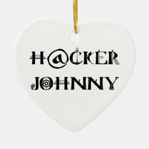 hacker johnny ceramic ornament