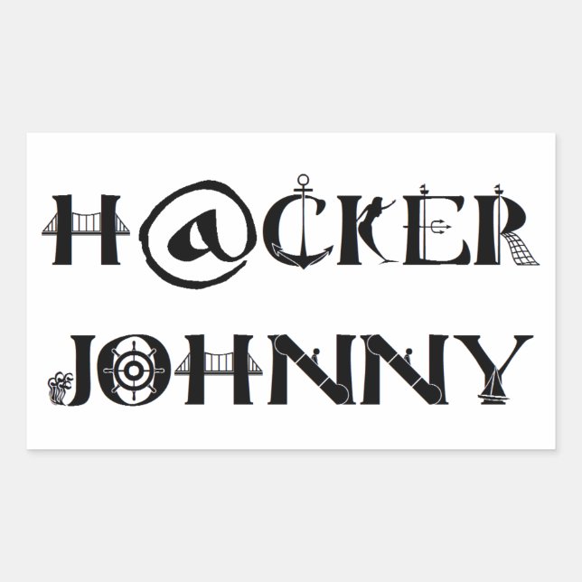 hacker johnny sticker (Front)