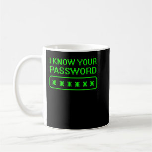 Hacker Outfit Cybersecurity I Know Your Password S Coffee Mug