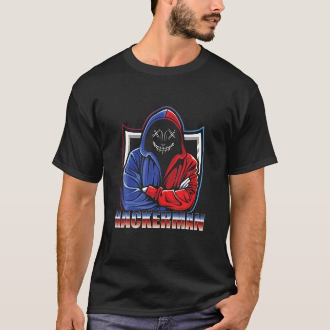 Hackerman Developer Programmer Hacker Computer Sci T-Shirt (Front)