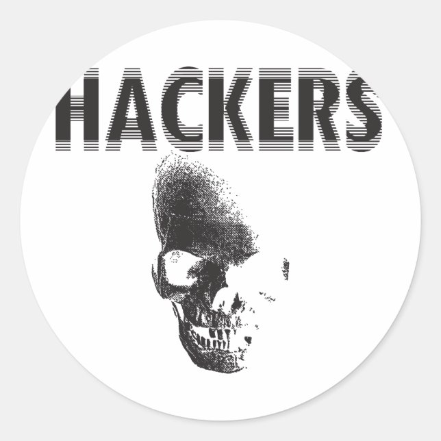 Hackers Classic Round Sticker (Front)