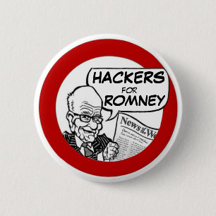 Hackers for Romney 2012 2 Inch Round Button