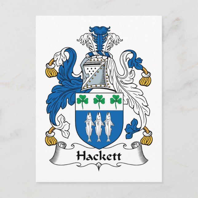 Hackett Family Crest Postcard (Front)
