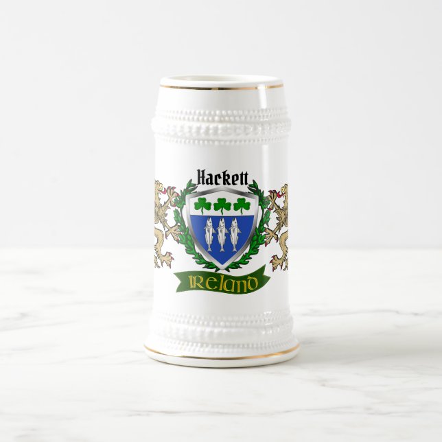 Hackett Irish Shield Beer Stein (Center)