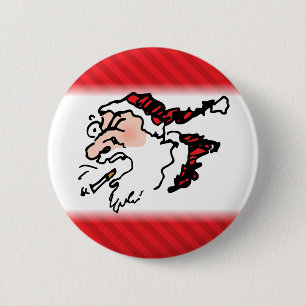 Hackin Santa Funny Cartoon 2 Inch Round Button
