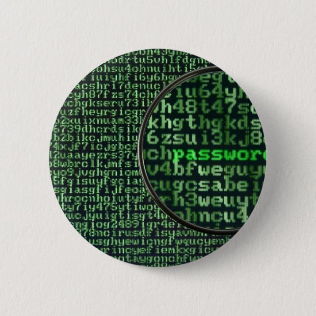 Hacking for password 2 inch round button (Front)