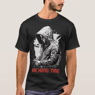 Hacking Time Vintage Style Cybersecurity Hacking E T-Shirt