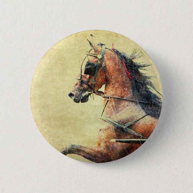 Hackney Pony 2 Inch Round Button (Front)